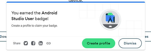 You earned the Android Studio User badge!