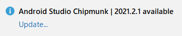 Android Studio Chipmunk 2021.2.1 available