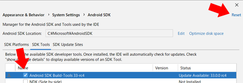 Android SDK Build-Tools 33-rc4
