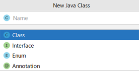 New Java Class