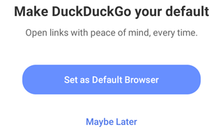 Make DuckDuckGo your default