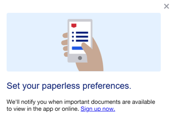 Set your paperless preferences