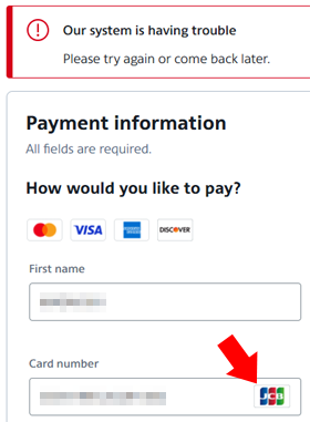 Our system is having trouble