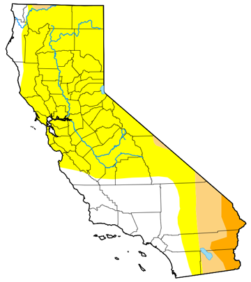 usa map (california)