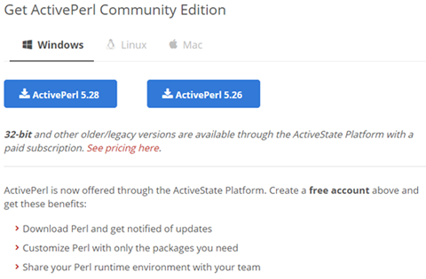 Get ActivePerl Community Edition